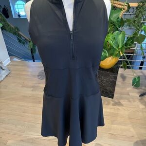 Calia Black Zip-Front Mini Dress NWT